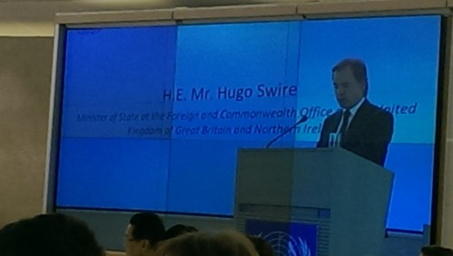UK Foreign Office Minister Hugo Swire at the Human Right Council