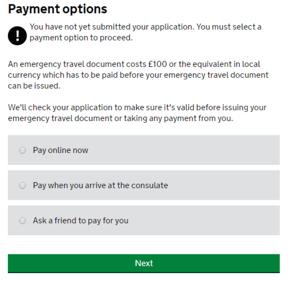 New 'Ask a friend to pay for you' option