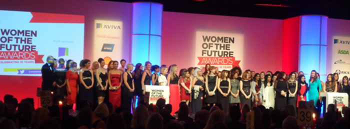 Group photo of all the Nominees of Women of the future awards.