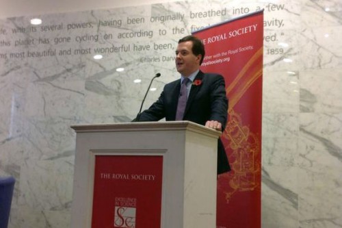 Chancellor of the Exchequer George Osborne's speech at the Royal Society on 9 November, 2012
