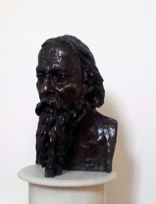 Bust of Tagore in the residence of the British High Commissioner in Delhi.