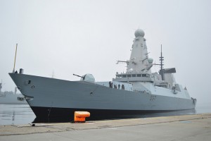 HMS Duncan arriving in Constanta