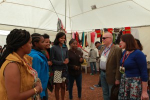 Ambassador Greg Dorey meeting with Yegna Band backstage.